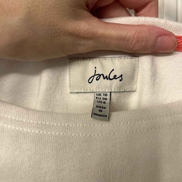 NWOT Joules Harbour Print Long Sleeve Jersey Top in Bird Stripe - Picture 5 of 10